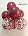 Burgundy Balloons Confetti Balloons Red for Wedding Bridal Shower Birthday Women Party Anniversary Valentines Day Decorations