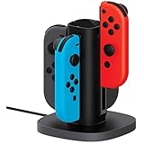 Nintendo Switch Joy Con Charging Dock by TalkWorks | Docking Station Charges up to 4 Joy-Con Controllers Simultaneously - Controllers NOT Included