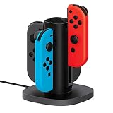 Nintendo Switch Joy Con Charging Dock by TalkWorks | Docking Station Charges up to 4 Joy-Con Controllers Simultaneously - Controllers NOT Included