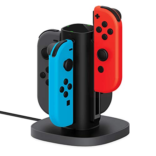 Nintendo Switch Joy Con Charging Dock by TalkWorks | Docking Station Charges up to 4 Joy-Con Controllers Simultaneously – Controllers NOT Included