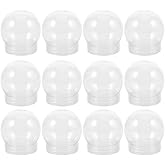 BESPORTBLE 24Pcs DIY Snow Globe Kit, Clear Plastic Water Globes for Christmas Crafts, 3.42X3.03 Inch, Transparent, (L)