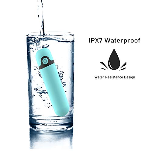 Rechargeable Personal Mini Wand Massager for Women Portable Handheld Cordless Waterproof for Neck Shoulder Back Body Massage Sports Recovery and Muscle Aches (Clear)