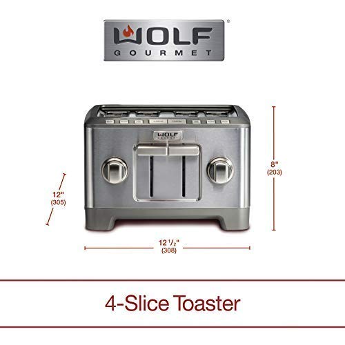 Wolf Gourmet 4Slice ExtraWide Slot Toaster with Shade Selector, Bagel
