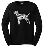 Labrador Retriever Word Art Dog Puppy Owner Gift Long Sleeve T-Shirt