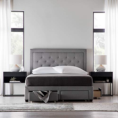 MALOUF Mix and Match Headboards and Bed Bases Platform, King, Stone Kitchen & Dining