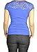 143Fashion Junior Fashion 1/4 Sleeve Round Neck Lace Top