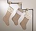 fenncostyles.com Holiday Décor Jute Design Natural Christmas Stocking, One Piece (Ruffles and Wood Buttons)