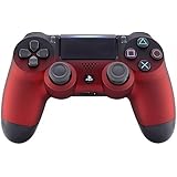 eXtremeRate Soft Touch Grip Front Housing Shell Faceplate for Playstation 4 PS4 Slim PS4 Pro Controller (CUH-ZCT2 JDM-040 JDM-050 JDM-055) (Shadow Red)