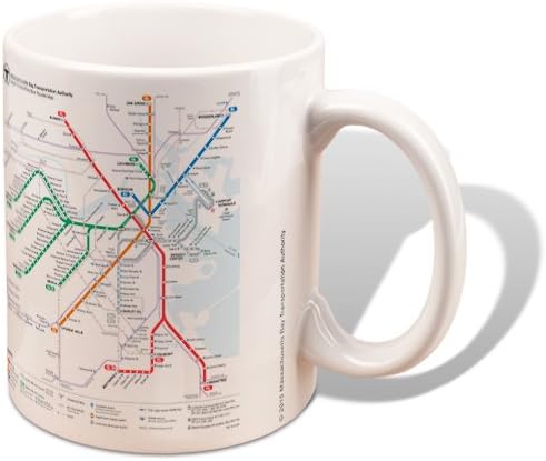 MBTAgifts T Logo and Rapid Transit Map 2014 Ceramic Mug