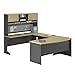 Ameriwood Home Pursuit U-Shaped Desk with Hutch Bundle, Natural