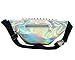 Flada Fashion Rivet Hologram Laser Fanny Pack Bum Bag Purse Waist Bag Silver