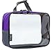 Clear Travel Toiletry Bag, Cosmetic Bag, Quart Sized Packing Organizer (Purple)