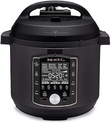 Pro 10-in-1-Elektro-Multikocher 1200 W, 5,7 L – Schnellkochtopf, Schongarer, Reiskocher, Dampfgarer, Sautierpfanne, Sterilisator, Joghurtbereiter, Sous Vide Gerät – Schwarzer Edelstahl