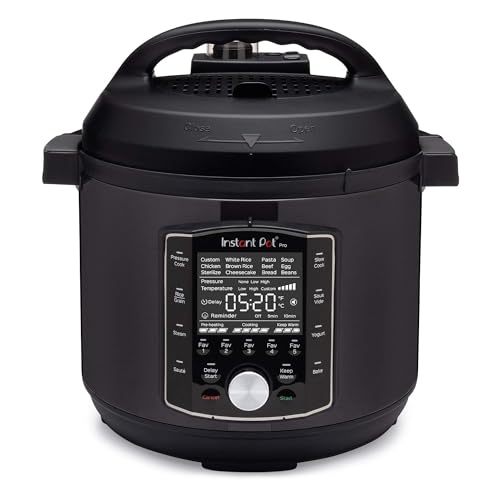 Instant Pot Pro 10-in-1-Elektro-Multikocher 1200 W, 5,7 L – Schnellkochtopf, Schongarer, Reiskocher, Dampfgarer, Sautierpfanne, Sterilisator, Joghurtb