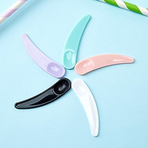 Coffee Scoop - 100pcs/lot Mini Cosmetic Spatula Scoop Disposable Mask White Plastic Spoon Makeup Tool Accessories