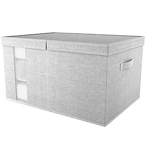 MEETMISS Caja de Almacenamiento Plegable, Caja de Almacenaje con Tapas