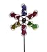 Plow & Hearth Set of 3 Metal Pinwheel Decorative Garden Stakes 7 L x 4.25 W x 22 H Multicolored
