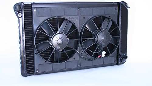 Dewitts 1977-82 Corvette All Manual Aluminum Dual 11" fans and wiring Radiator