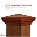 4x6 Post Cap | Cedar Color New England Pyramid Style Square Top for Outdoor Fences, Mailboxes & Decks, by Atlanta Post Caps