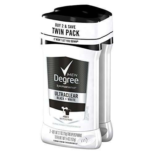 Degree Men Ultraclear Antiperspirant Black+White Twin Pack Deodorant, 2.7 Ounce