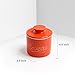 Sweese 304.106 Porcelain Butter Keeper Crock - French Butter Dish - No More Hard Butter - Perfect Spreadable Consistency, Orange