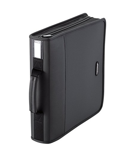 ELECOM Media Case for CD/DVD, Wallet & Fastener Type, 160 Disks Storing/Black/CCD-SS160BK