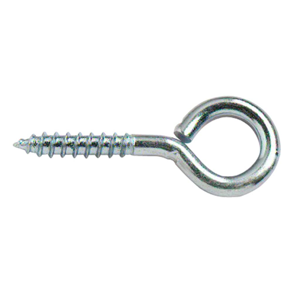 Merriway® BH01677 (25 Pcs) 25mm (1 inch) BZP Steel Screw-In Eye Bolts - Pack of 25 Pieces