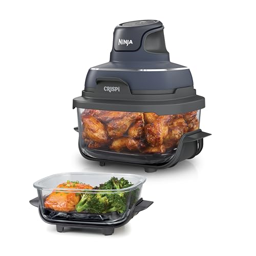 Ninja CRISPi tragbare Air fryer Heißluftfritteuse, 3,8 l, Grau FN101EUGY