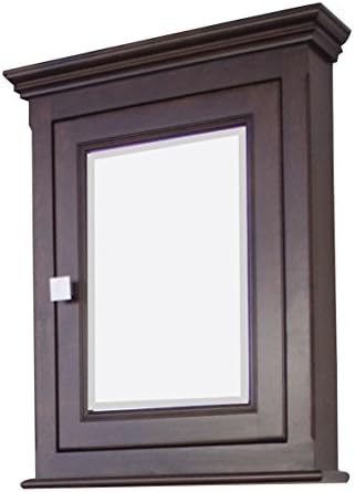 American Imaginations AI-10-273 Traditional Birch Wood-Veneer Medicine Cabinet, 24-Inch x 30-Inch, Tobacco Finish
