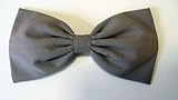 Solid Grey Hair Bow