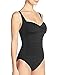 Vintage One Piece Swimsuits Women Push Up Bathing Suits with Ruffles Black 2XL