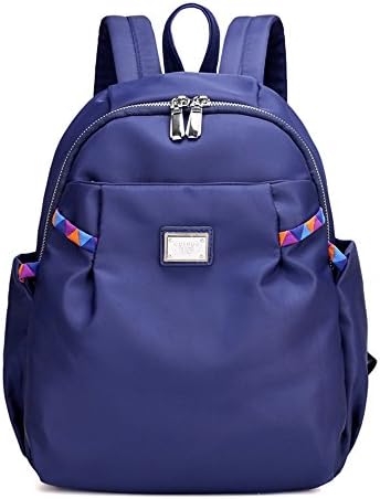 PILER Women Girls Casual Nylon Backpack Purse Oxford Waterproof Cloth Canvas Unisex Rucksack School College Bookbag Travel Bag（black） (blue)