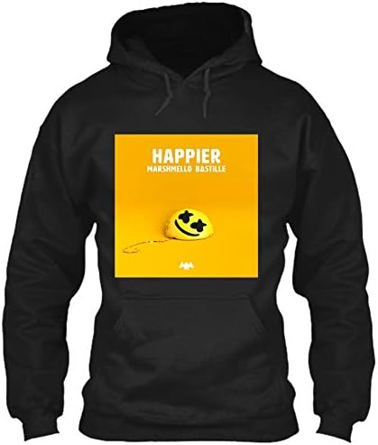 TeeVip Happier-Marshmello & Bastille Sweatshirt|Hoodie for Men Women Black
