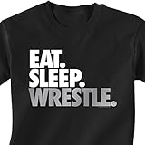Premium Wrestling T-Shirt Short Sleeve | Eat Sleep Wrestle | Youth to Adult Sizes | Multiple Colors
