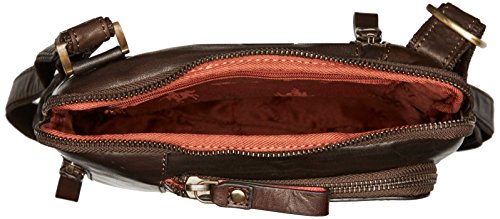 Visconti Buffalo Leather Messenger Bag Shoulder Crossbody Bag Handbag, Brown, One Size