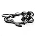 INCART Universal Stainless Steel (4pcs) Car Tire Valve Stem Air Caps Cover + (1pcs) Wrench Keychain for Lexus Black
