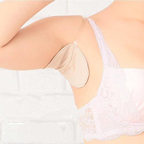 Summer Underarm Sweat Pad washable Armpit Sweat Absorbing Guards Shoulder Strap Breathable and Comfortable - Complexional (2Pcs)