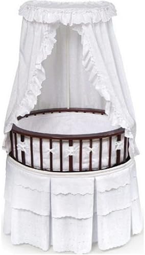 Cherry Elite??? Oval Bassinet with White Eyelet Bedding