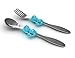 Kids Divided Plate with Utensils - Children's Meal Set with Plate, Fork and Spoon - Mermaid