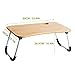 ZHU CHUANG Multifunctional Bamboo Lap Desk Breakfast Serving Bed Tray Sofa Tray with Foldable Legs Natural Color (Simple(Bamboo & Metal))thumb 3