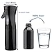Yebeauty Hair Mister Spray Bottle, 5.4oz Empty Plastic Ultra Fine Continuous Water Mister Sprayer Bottle Hair Spray Bottle for Hairstyling, Skin Care, Cleaning, Plants and Misting, Black 160ml