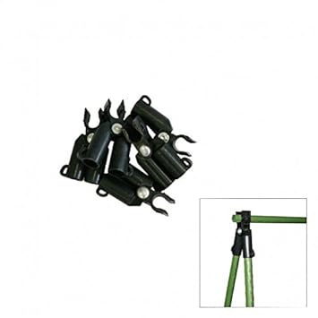 Xclou Stabverbinder für Pflanzenstäbe 5er-Pack - Stabverbindungstück Schwarz ca. 11-12 mm Durchmesser - Stab-Verbindungsstück