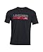 Under Armour Men's Wordmark T-Shirt, Black/Red, X-Large