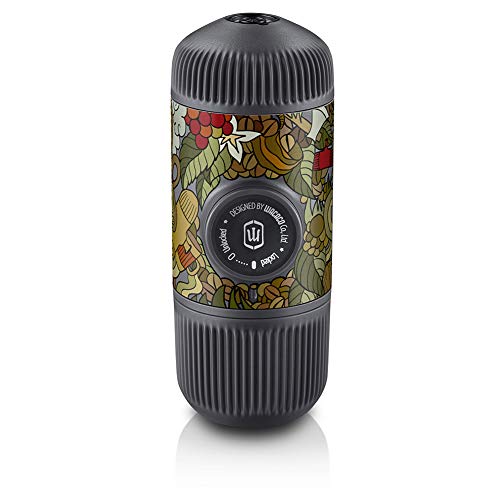Wacaco Nanopresso Portable Espresso Maker bundled with Protective Case, Tattoo Jungle Patrol Edition, Extra Small Travel Coffee Maker, Manually Operated Perfect for Travel, Camping, Office (Grey) - Thumbnail 5