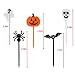 Halloween Food Picks Cupcake Toppers Decorations Halloween Party Picks Halloween Toppers With Ghosts Spider Pumpkin Skull Bat Design Plastic Decorative Food Picks Holiday Picks