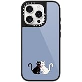 CASETiFY Glaze iPhone 16 Pro Case [Glossy Finish/Compatible with Magsafe / 4.9 ft. 1X Military Grade Drop Protection] - Bow Cats - Black