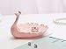 Jojuno Peacock Ring Holder Real 24K Gold Plating on The Crown Wings, Jewelry Trinket Holder Home Decoration, Pink Color