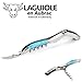 Laguiole en Aubrac corkscrew sommelier waiters knife 3 functions SOM99PWI larimar handle, stainless steel shiny