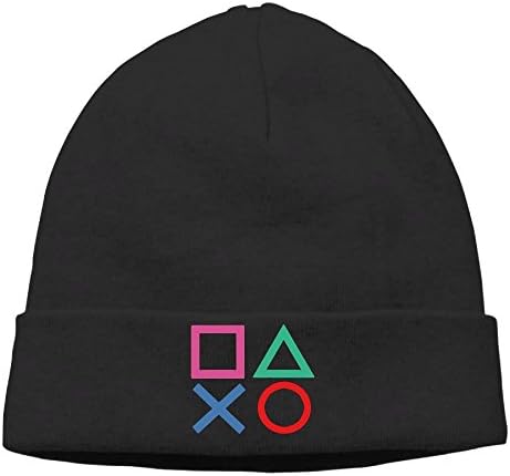 Momen's Playstation Joypad Soft Hip-Hop Black Beanies Watch Cap