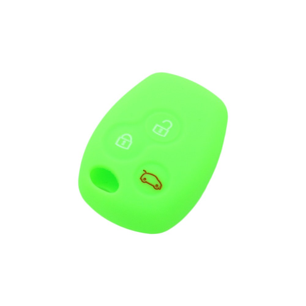 BROVACS Silicone Cover Protector Case Holder Skin Jacket Compatible with RENAULT 3 Button Remote Key Fob CV9300 Light Green